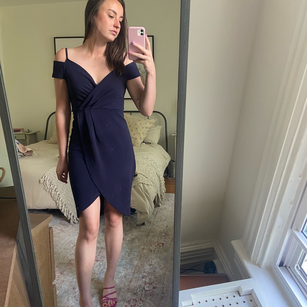 Navy Tulip Dress